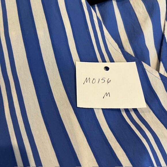 Chinti & Parker Striped Parasol Dress Oversized NO BELT Blue and White Size 6 - Picture 14 of 14